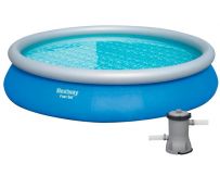 Надувний басейн Bestway 57313 (457х84 см) з картриджним фільтром, Blue