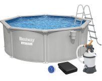 Збірний басейн Bestway Hydrium 56574 (360x122 см) з піщаним фільтром, драбиною та тентом