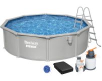 Збірний басейн Bestway Hydrium 56384 (460х122 см) з піщаним фільтром, драбиною та тентом