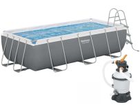 Каркасний басейн Bestway 56442 (404х201х100 см) з піщаним фільтром та драбиною