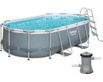 Каркасний басейн Bestway 56620 (427х250х100 см) з картриджним фільтром та драбиною