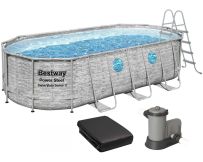 Каркасний басейн Bestway 56716 (549х274х122 см) з картриджним фільтром, драбиною та тентом