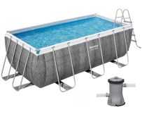 Каркасний басейн Bestway 56722 (412х201х122 см) з картриджним фільтром та драбиною