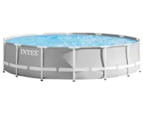 Каркасний басейн Intex 26726 Premium (457х122 см) з картриджним фільтром, драбиною та тентом