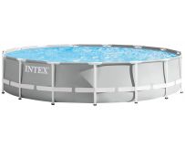 Каркасний басейн Intex 26724 (457х107 см) з картриджним фільтром, драбиною та тентом