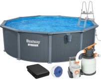 Збірний басейн Bestway Hydrium 561CU (488х132 см) з піщаним фільтром, драбиною та тентом