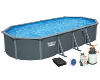 Збірний басейн Bestway Hydrium 561CW (732х366х132 см) з піщаним фільтром, драбиною та тентом