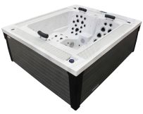 Переливний СПА-басейн Aquajoy Marmaris (230х198х89 см), Сріблясто-білий мармур