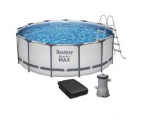 Каркасний басейн Bestway 5618W (396х122 см) з картриджним фільтром, драбиною та захисним тентом