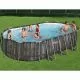 Каркасний басейн Bestway Wood Style 5611R (610х366х122 см) з картриджним фільтром, драбиною та тентом