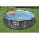 Каркасний басейн Bestway Wood Style 5614X (366х100 см) з картриджним фільтром та драбиною