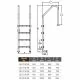 Сходи для басейну Emaux Standard SLF415-SR (4 сходинки), AISI-304