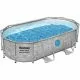 Каркасний басейн Bestway 56714 (427х250х100 см) з картриджним фільтром, драбиною і захисним тентом
