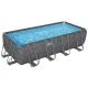 Каркасний басейн Bestway Grey 561KA (549х274х132 см) з піщаним фільтром, тентом та драбиною