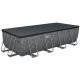 Каркасний басейн Bestway Grey 561KA (549х274х132 см) з піщаним фільтром, тентом та драбиною