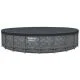 Каркасний басейн Bestway Grey 561JZ (671х132 см) з пісочним фільтром, тентом та драбиною