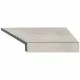 Кутовий Г-подібний елемент бортової плитки Aquaviva Patio Soft Grey, 600x345x50(20) мм (правий/45°)