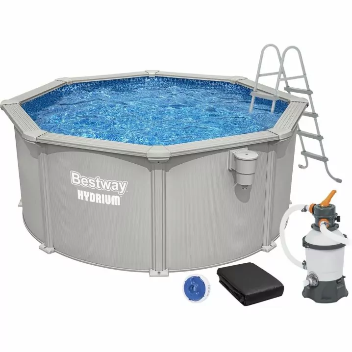 Збірний басейн Bestway Hydrium 56566 (300x122 см) з піщаним фільтром, драбиною та тентом