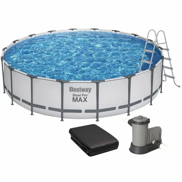 Каркасний басейн Bestway 56462 (549х122) з картриджним фільтром, драбиною та захисним тентом