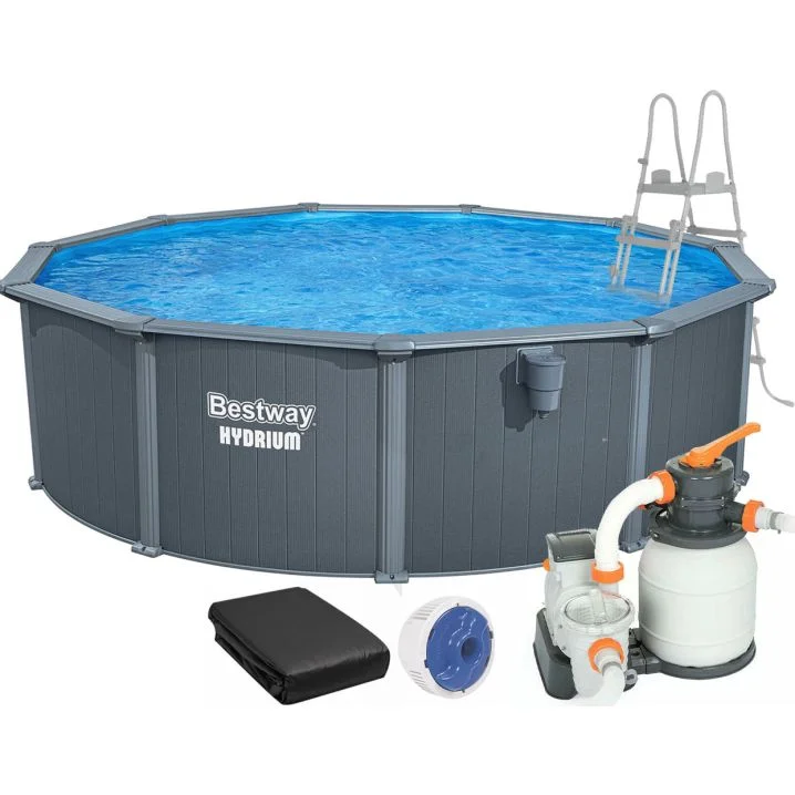 Збірний басейн Bestway Hydrium 561CU (488х132 см) з піщаним фільтром, драбиною та тентом
