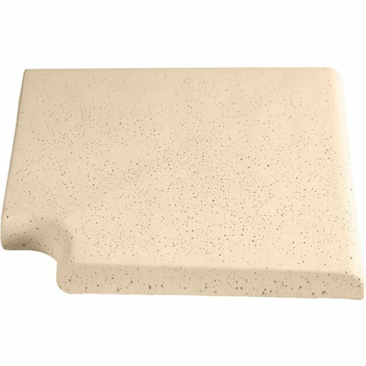 Кутовий копінговий камінь Aquazone Tuff 250x300x50-25 мм, бежевий (пористий)
