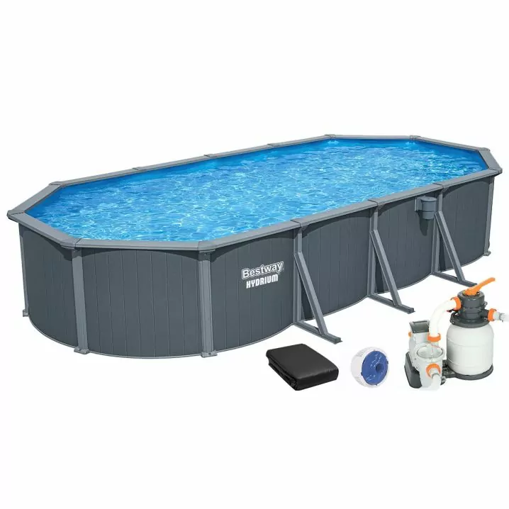 Збірний басейн Bestway Hydrium 561CW (732х366х132 см) з піщаним фільтром, драбиною та тентом