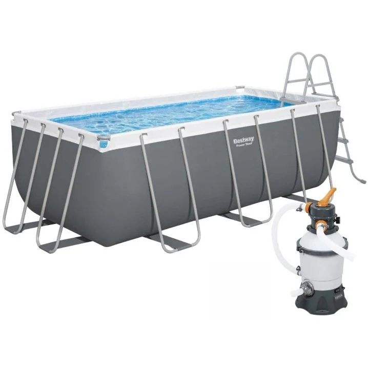 Каркасний басейн Bestway 56457 (412х201х122 см) з пісочним фільтром та драбиною
