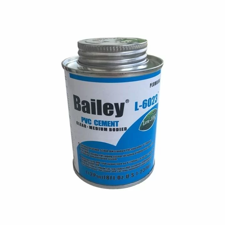 Клей для труб ПВХ Bailey L-6023 237 мл, прозорий