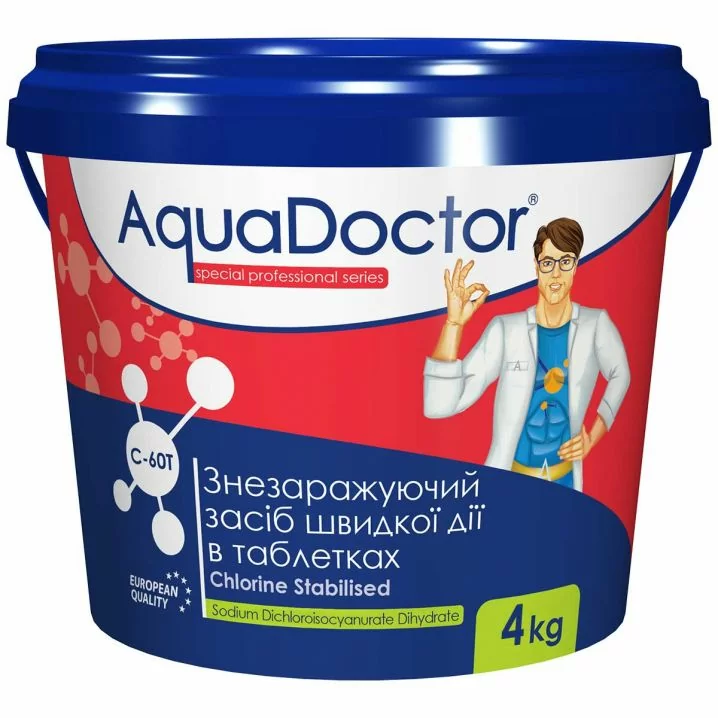 Дезінфектант на основі хлору швидкої дії AquaDoctor C-60T у таблетках