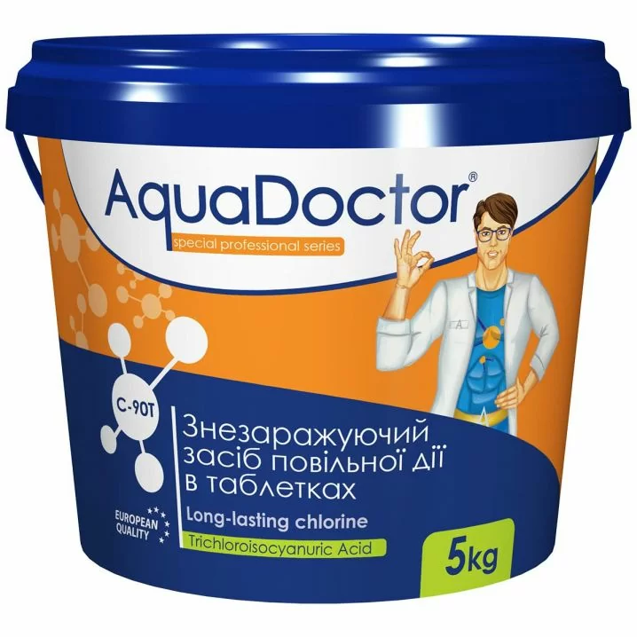 Дезінфектант на основі хлору тривалої дії AquaDoctor C-90T у таблетках