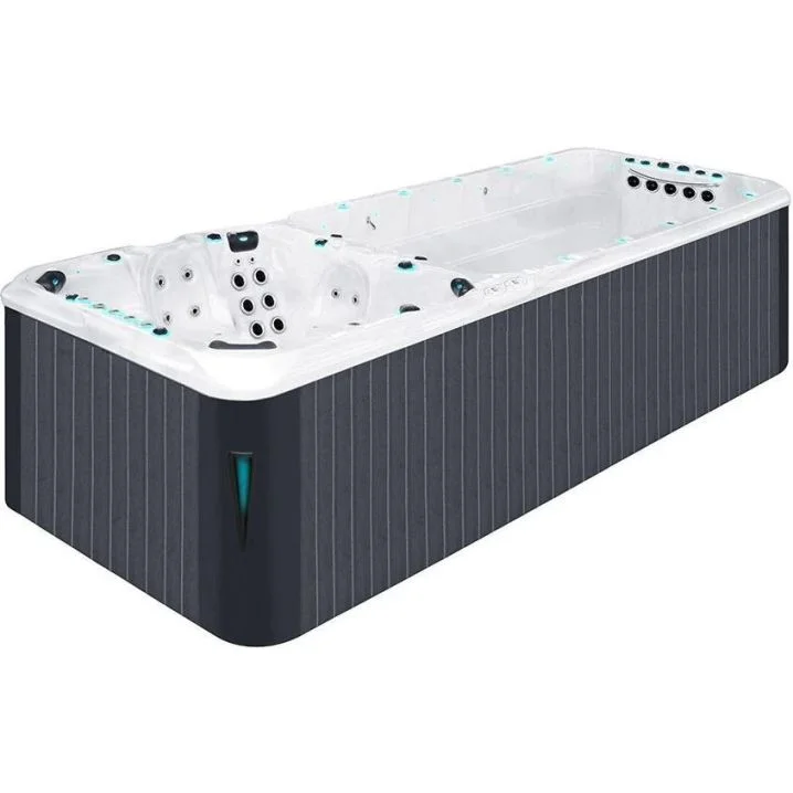 Плавальний СПА-басейн Passion Spas Vitality Deep (708x225x155 см), Сріблясто-білий