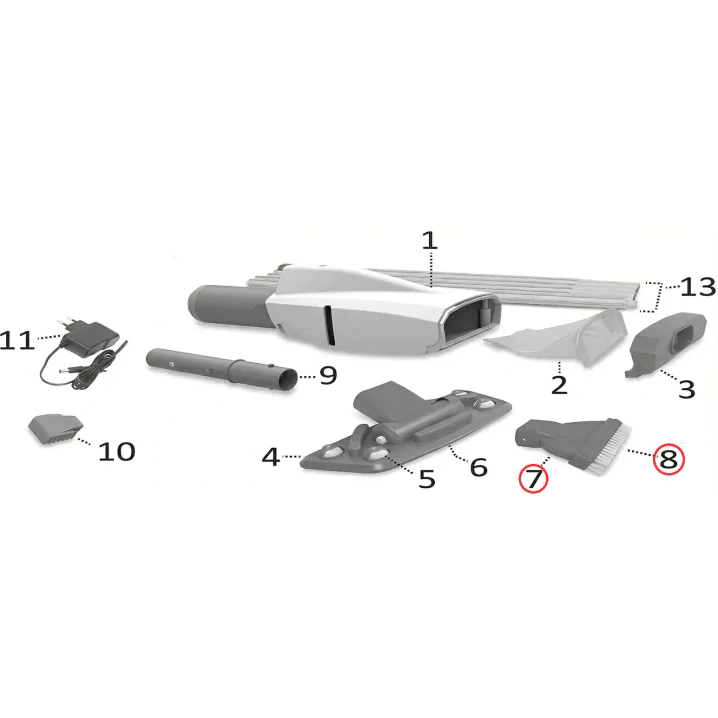 Плоска насадка зі щіткою Kokido для пилососа Telsa EV15