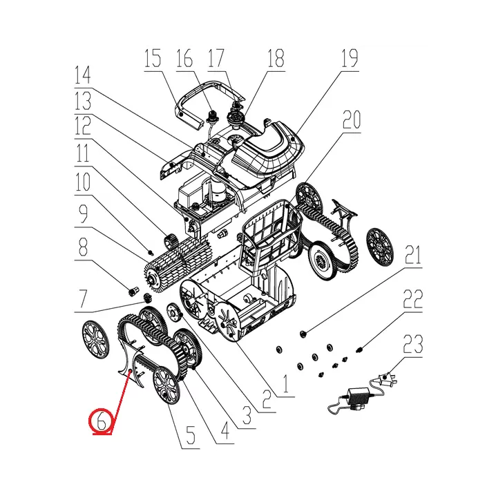 Бічна кришка до пилососа Wybotics WY200, (side cover №6/WY200)